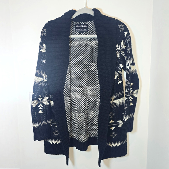 Dakine Fair Isle Aztec Southwestern Open Cardigan Heavyweight Cotton Size M - Picture 1 of 8